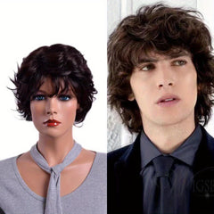 Short Curly Hair Unisex Synthetic Fiber