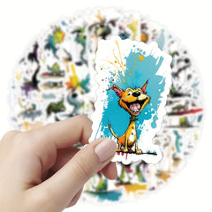 53pcs Dog Stickers Waterproof Vinyl Laptop Skateboard Hydroflask Phone Stickers