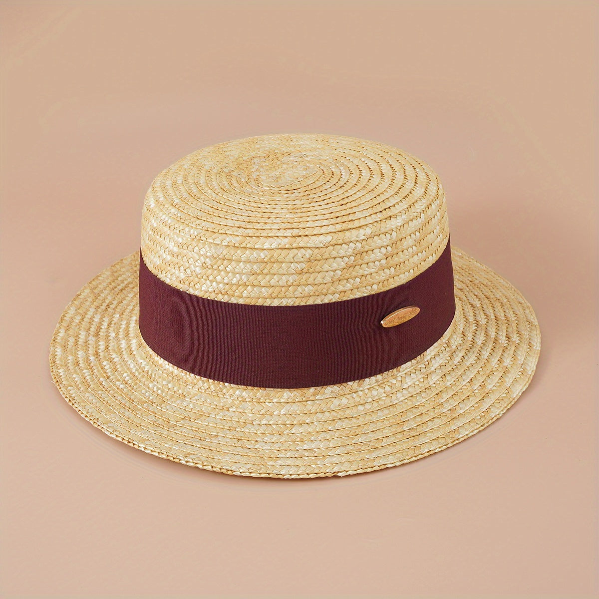 Flat Top Straw Hat Seaside Travel Sun Protection Sunshade Beach Hat