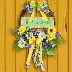 Spring Wooden Garland Decoration for Front Door - Holiday Party Supplies