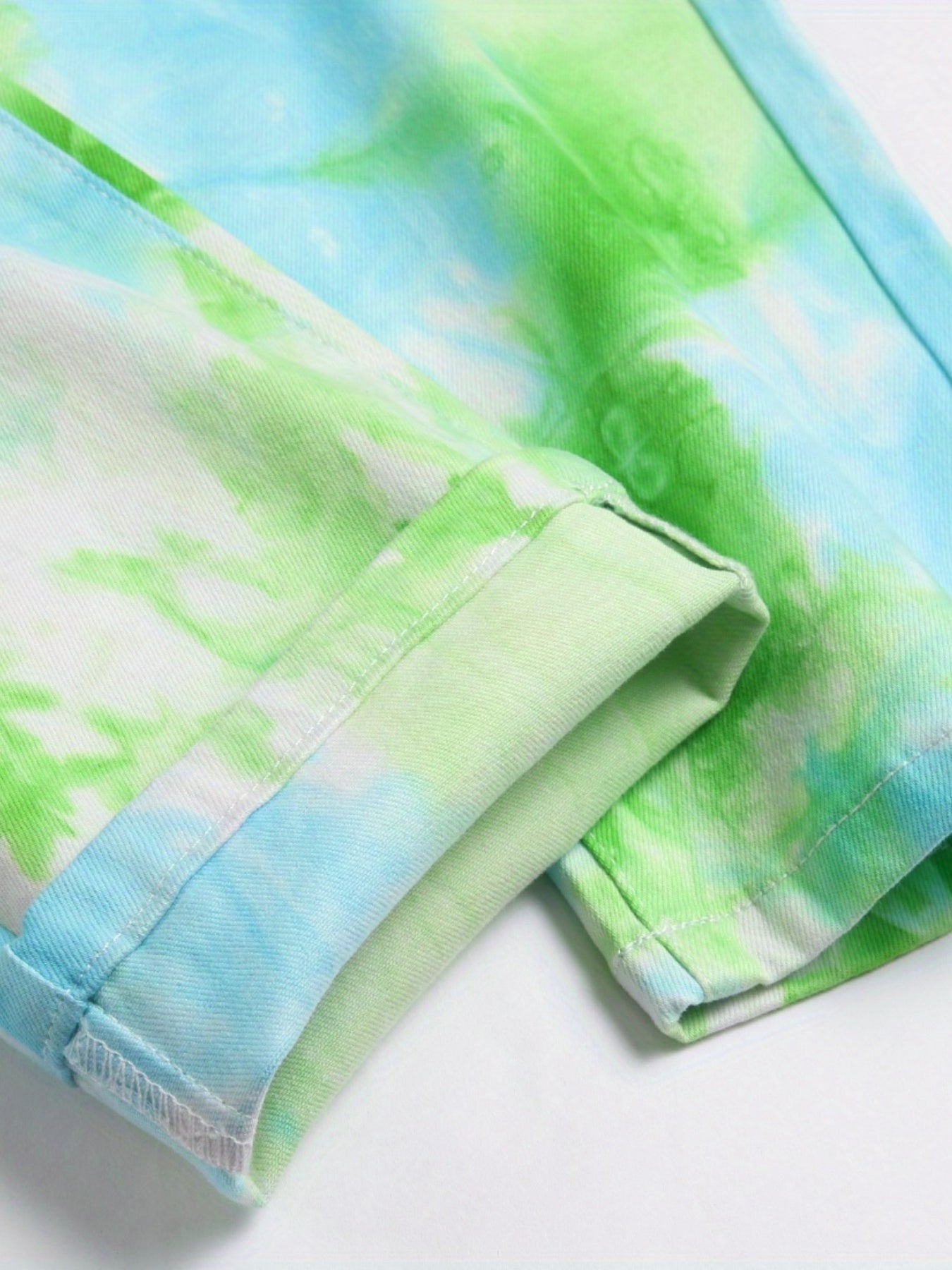 Y2k Tie Dye Slim Fit Jeans Men All Over Print Street Style Denim