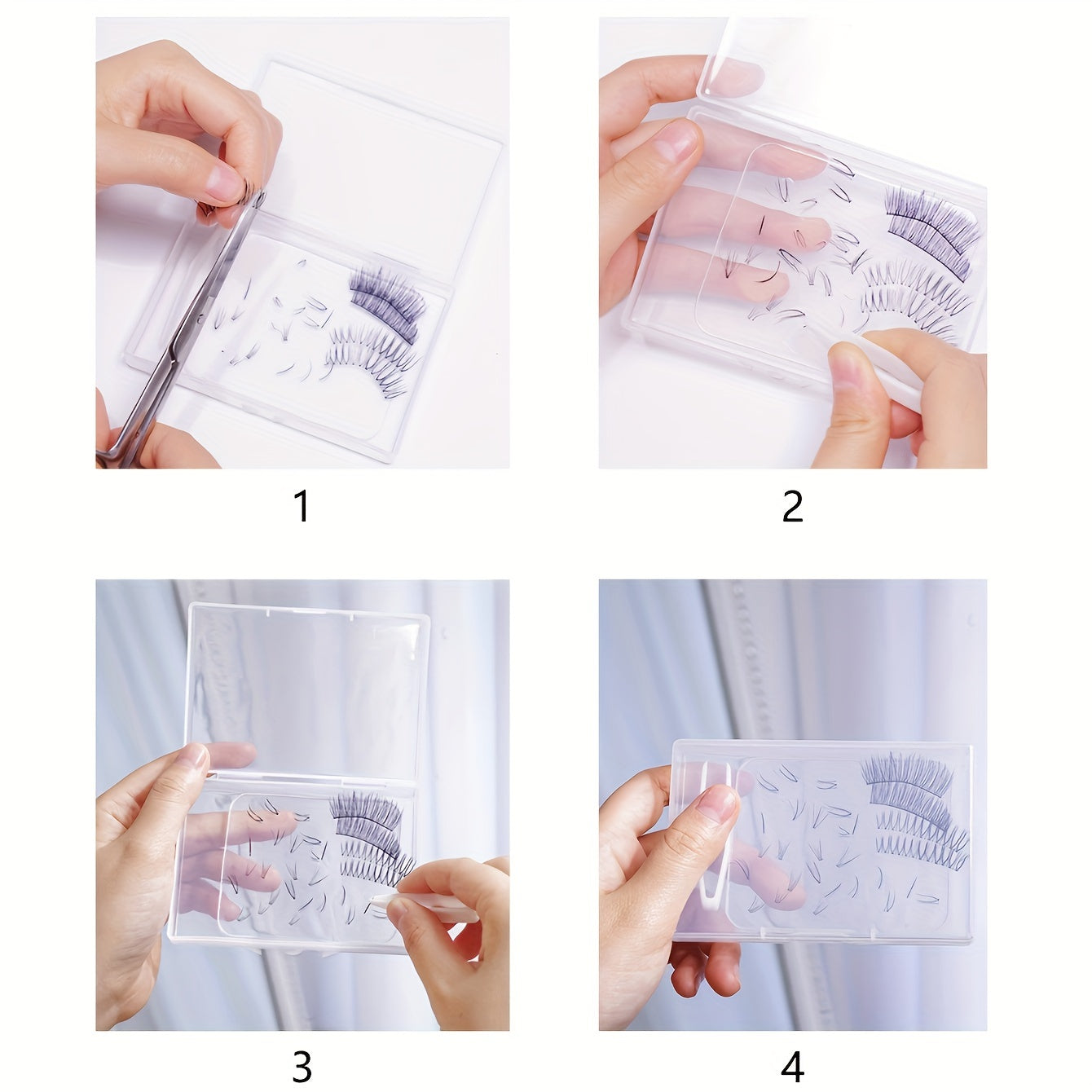 Portable Eye Lash Storage Box with Glue Sticker