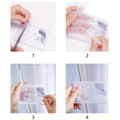 Portable Eye Lash Storage Box with Glue Sticker