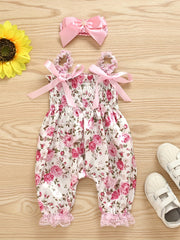 Floral Sleeveless Bodysuit Baby Girl Onesie