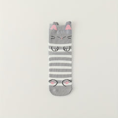 5 Pairs Cat Print Socks Lightweight Women's Stockings & Hosiery