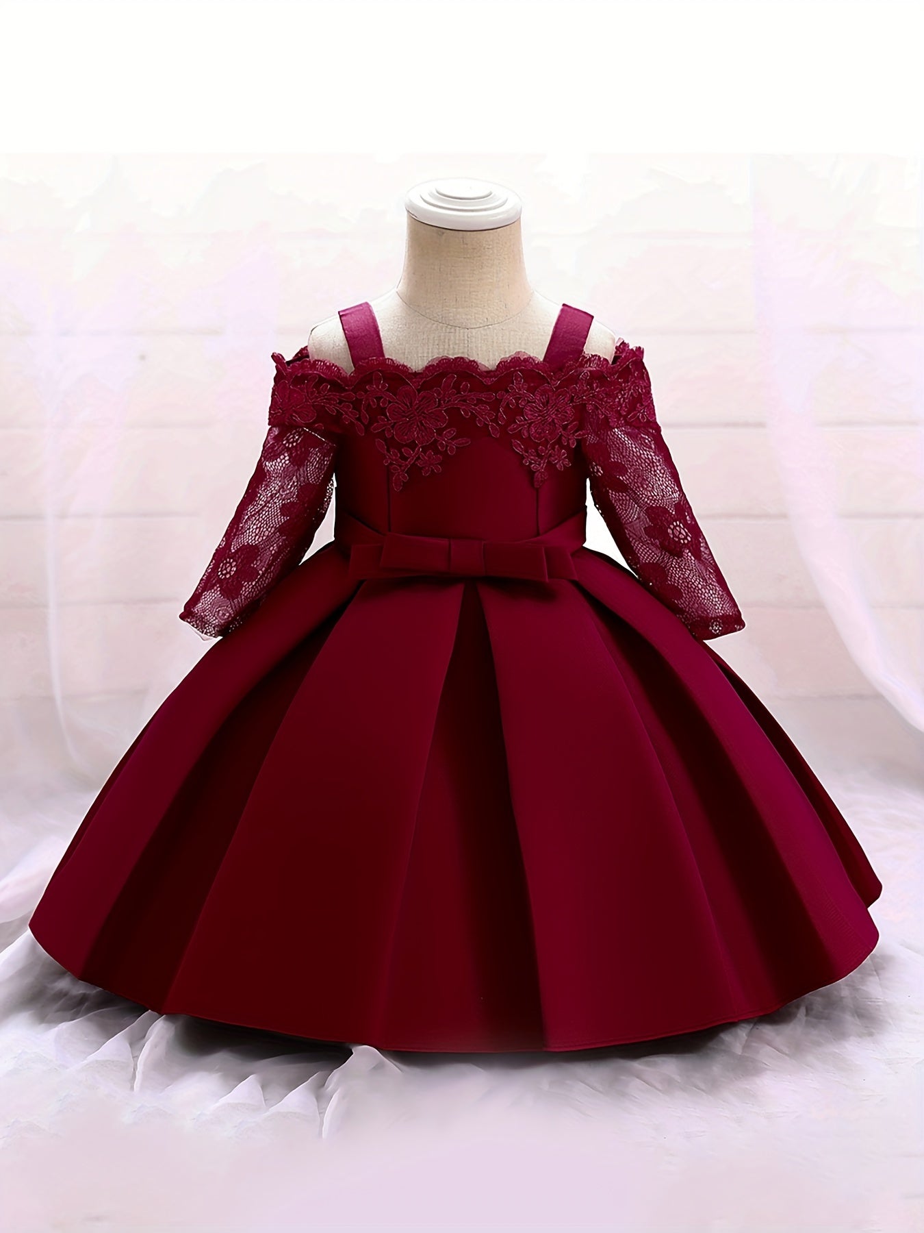 Princess Birthday Party Dress with Bow - Solid Fairy Dress