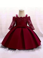 Princess Birthday Party Dress with Bow - Solid Fairy Dress