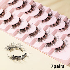 Cat Eyes 3D Faux Mink False Eyelashes Natural Fluffy Winged Extension