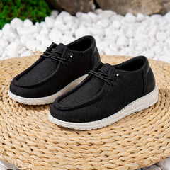 Boys Casual Canvas Lace Up Sneakers for Spring and Autumn