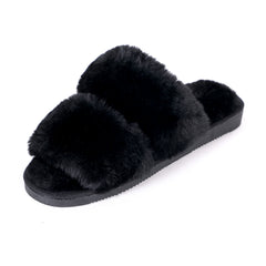 Women's Fuzzy Indoor Slippers Warm & Comfy Non slip Slides Shoes