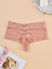 6 Pack Women's Plus Floral Lace Hipster Panties Set