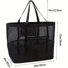 Beach Mesh Bag Portable Toiletry Travel Bag Family Camping