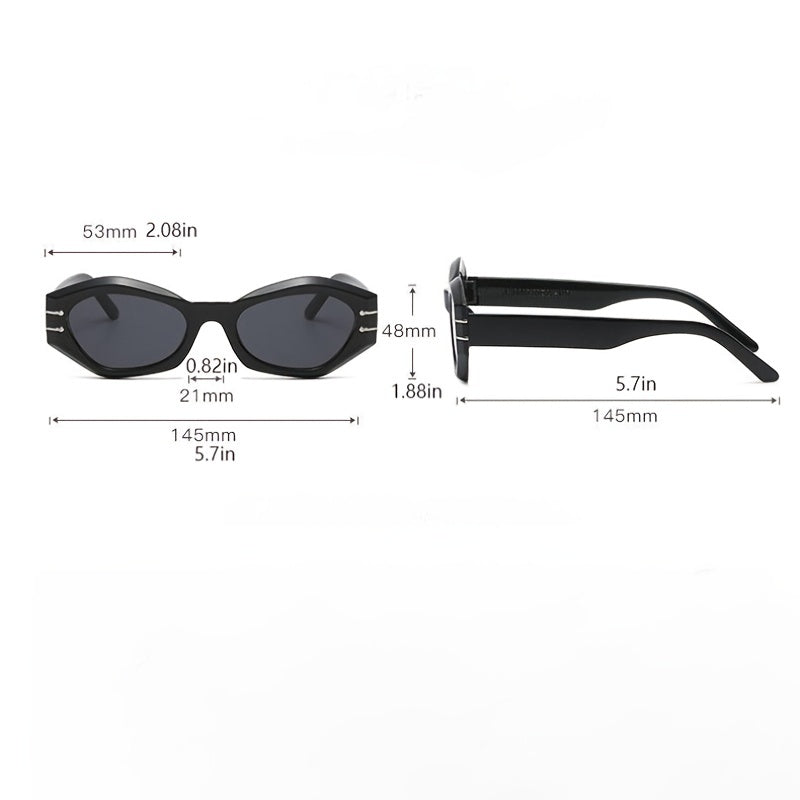Vintage Cat's Eye Sunglasses Oversized Ladies Sun Protection