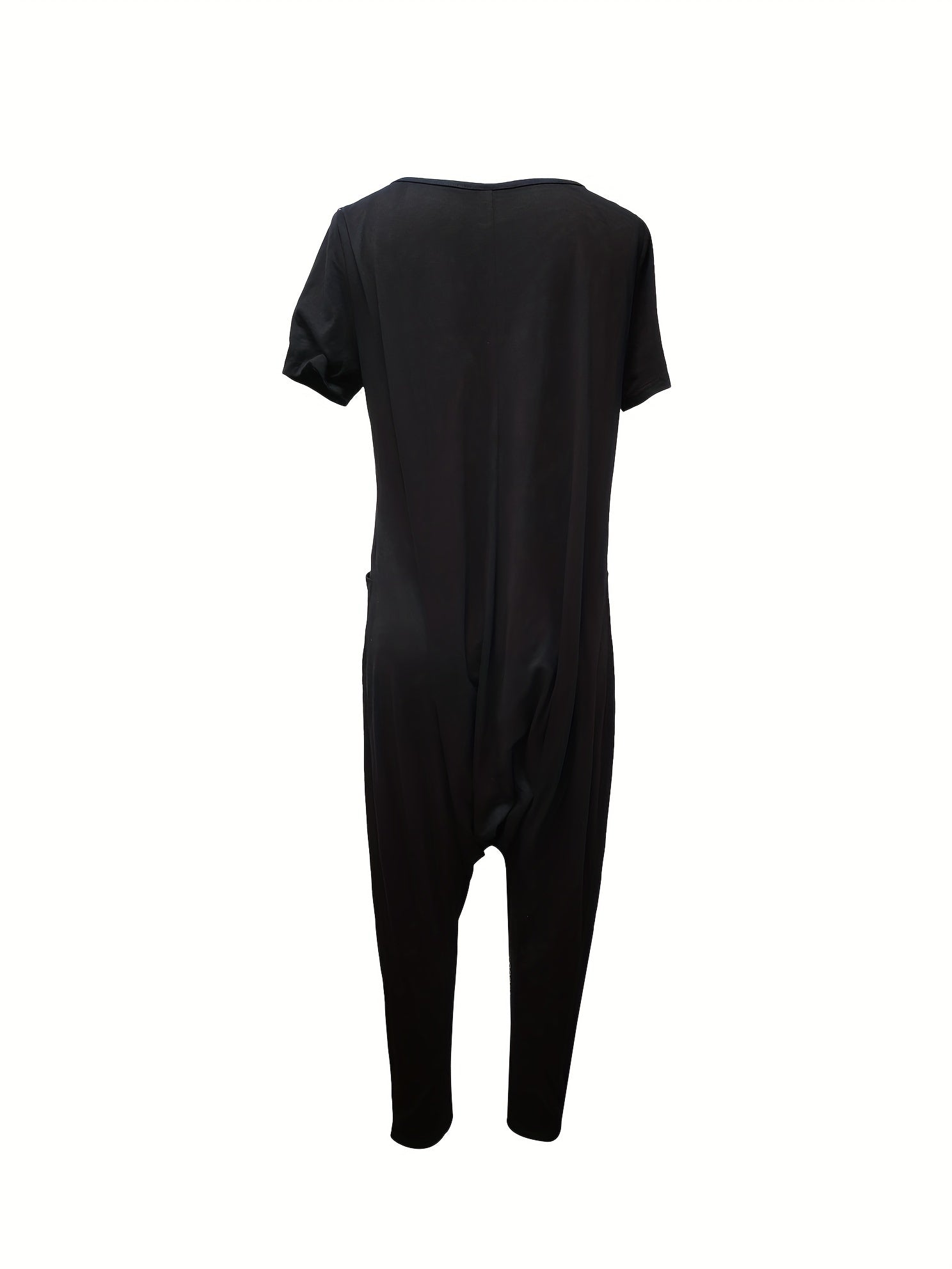Hippie Button Down Harem Jumpsuit Casual Baggy Jumpsuit