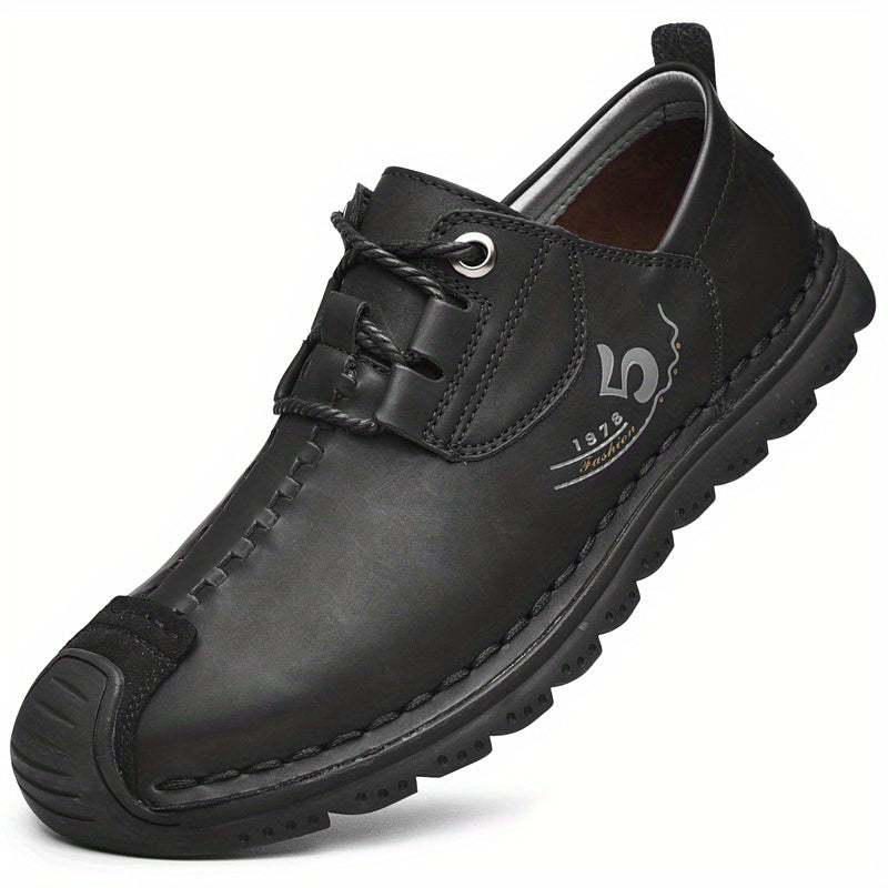 Men's Lace-up Synthetic Leather Shoes Comfortable And Breathable