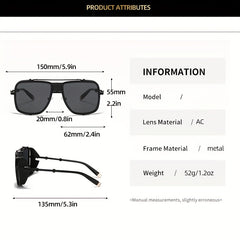 Steampunk Metal Frame Aviator Sunglasses UV400