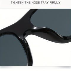 Men's Square Frame PC Glasses Retro Sunglasses With Anti press Box