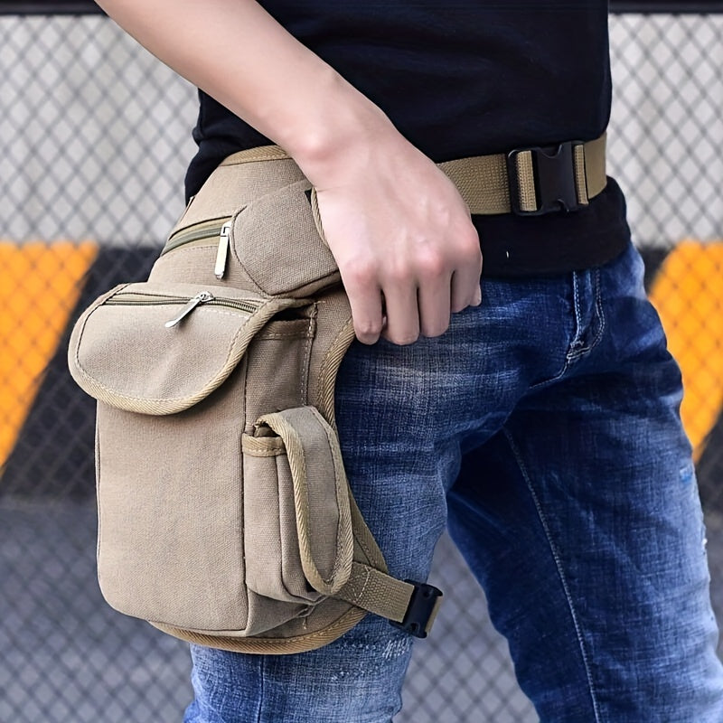 Tactical Canvas Waist Bag for Outdoor Activities