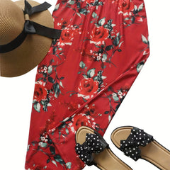 Floral Print High Waist Slim Skirt for Women