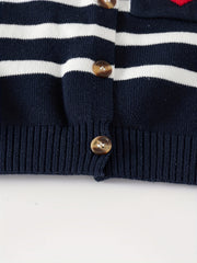 Baby Girls Cotton Cardigan Knitted Coat Boys Girls Striped Love
