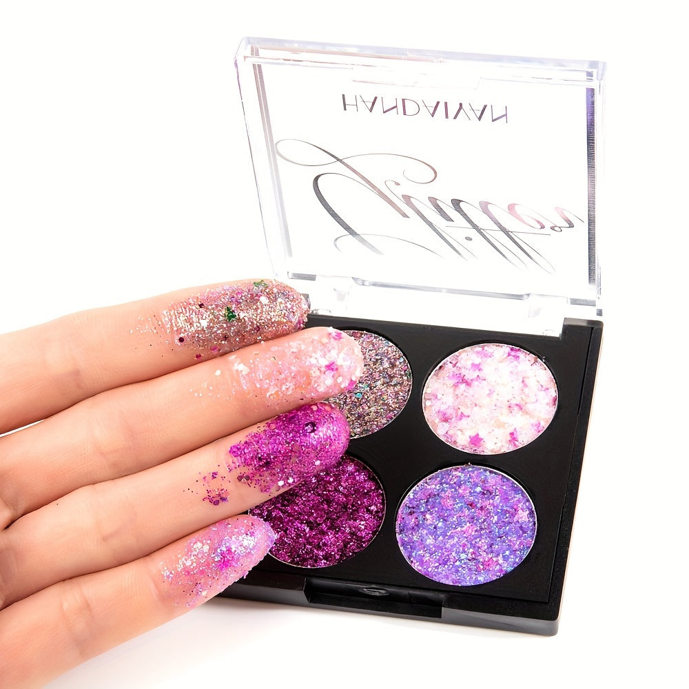 Diamond Sparkle Sequin Eyeshadow Palette, 4 Colors