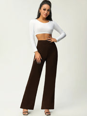 Women's High Waist Flare Leg Stretchy Pants
