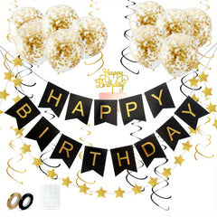 28pcs Birthday Party Decorations Set for Men & Women's Celebrations