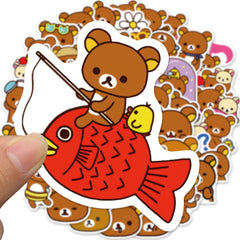 100pcs Cartoon Bear Stickers Animal Bear Diy Stickers Waterproof Stickers