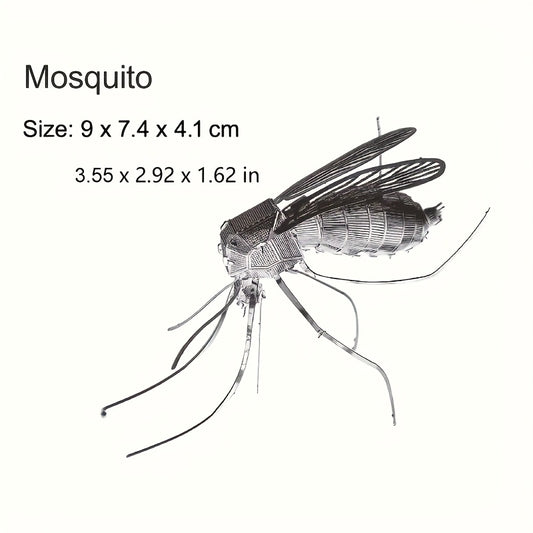 Metallic Mosquito Puzzle Toy for Home Decor & Education