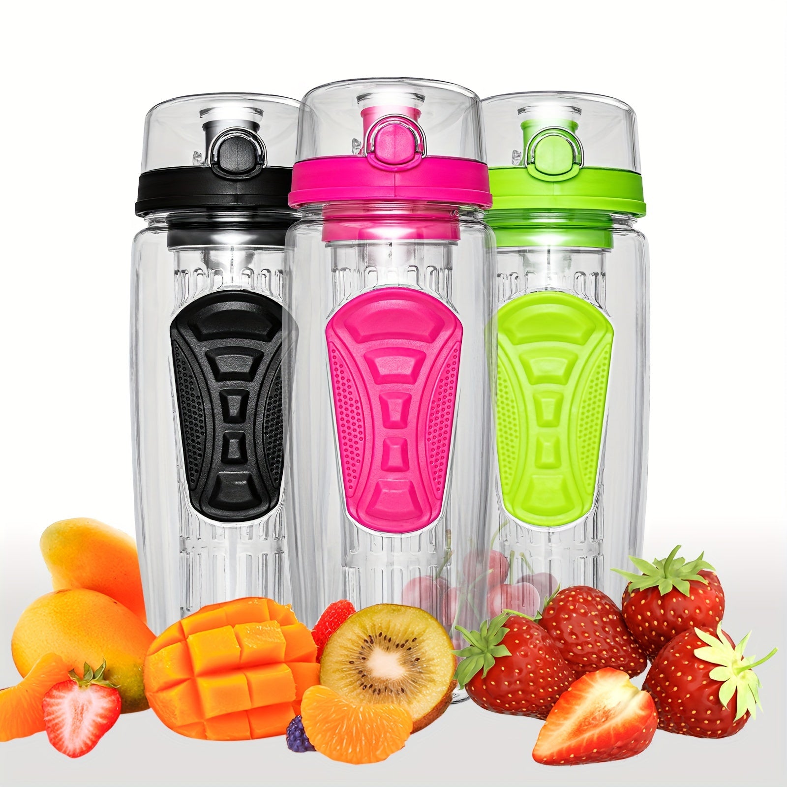 32oz Portable Plastic Water Bottle with Tea Drain for Outdoor Sports