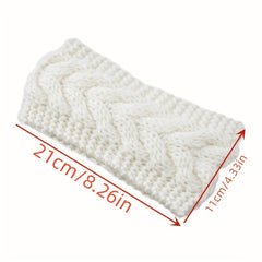 Ribbed Knitted Warm Headband for Women Soft Wide Head Wrap Ear Warmer