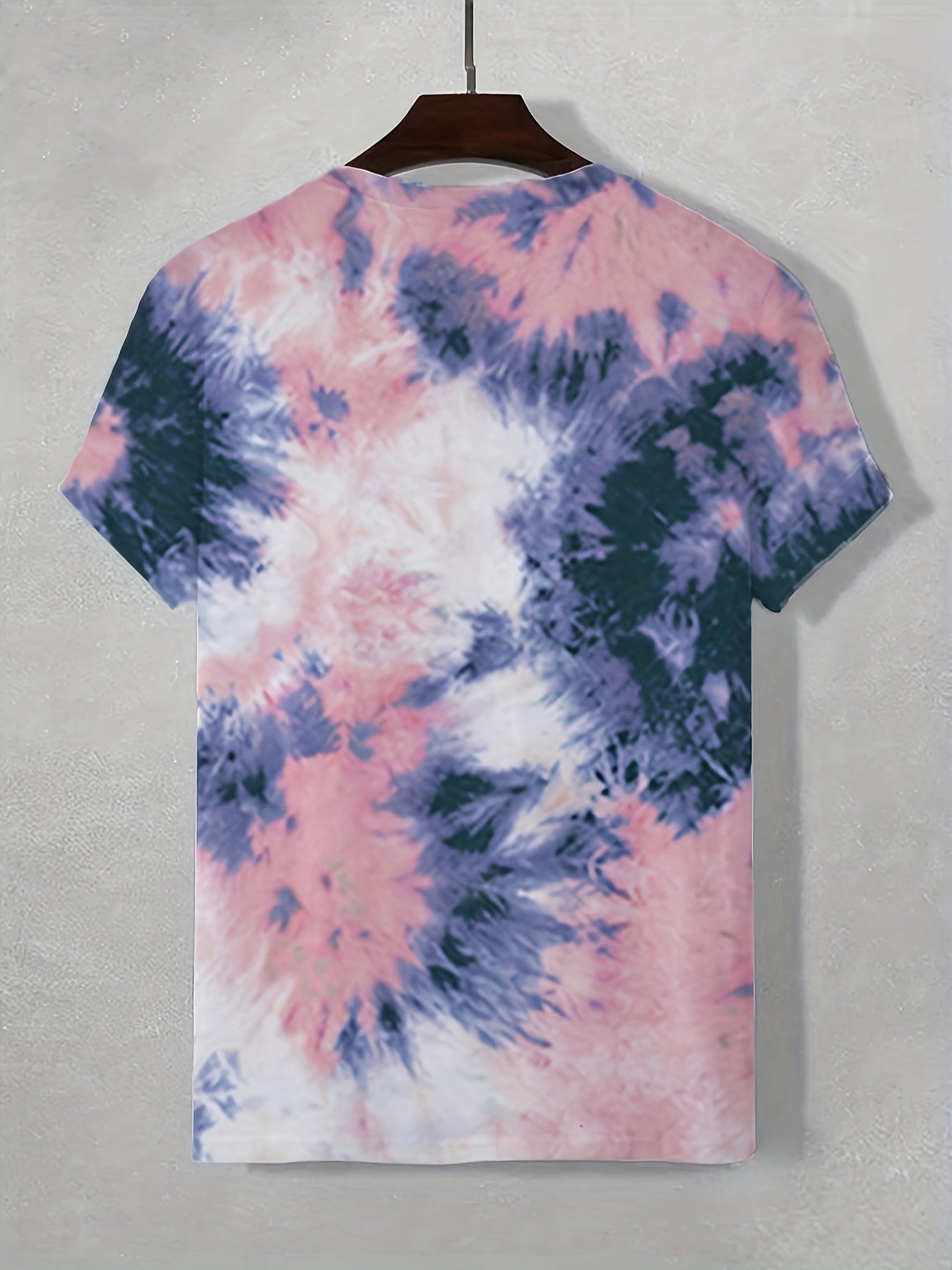 Men's Tie Dye Sports T-shirt Round Neck Tee Shirt