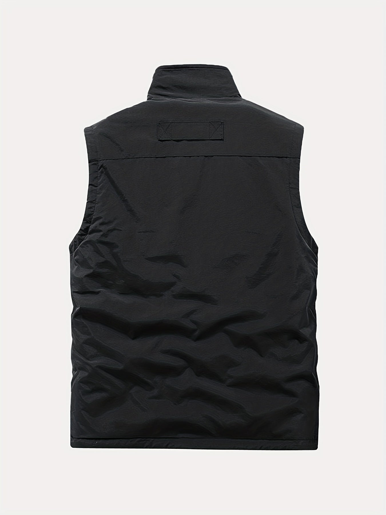 Cargo Vest Men's Zip Up Stand Collar Outwear