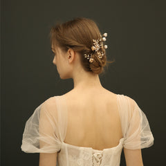 Faux Pearl Flower Hairpin U-Shaped Hair Pin Bridal Wedding Accessories