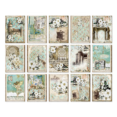 30pcs Vintage Flower Character Scrapbook Paper Set