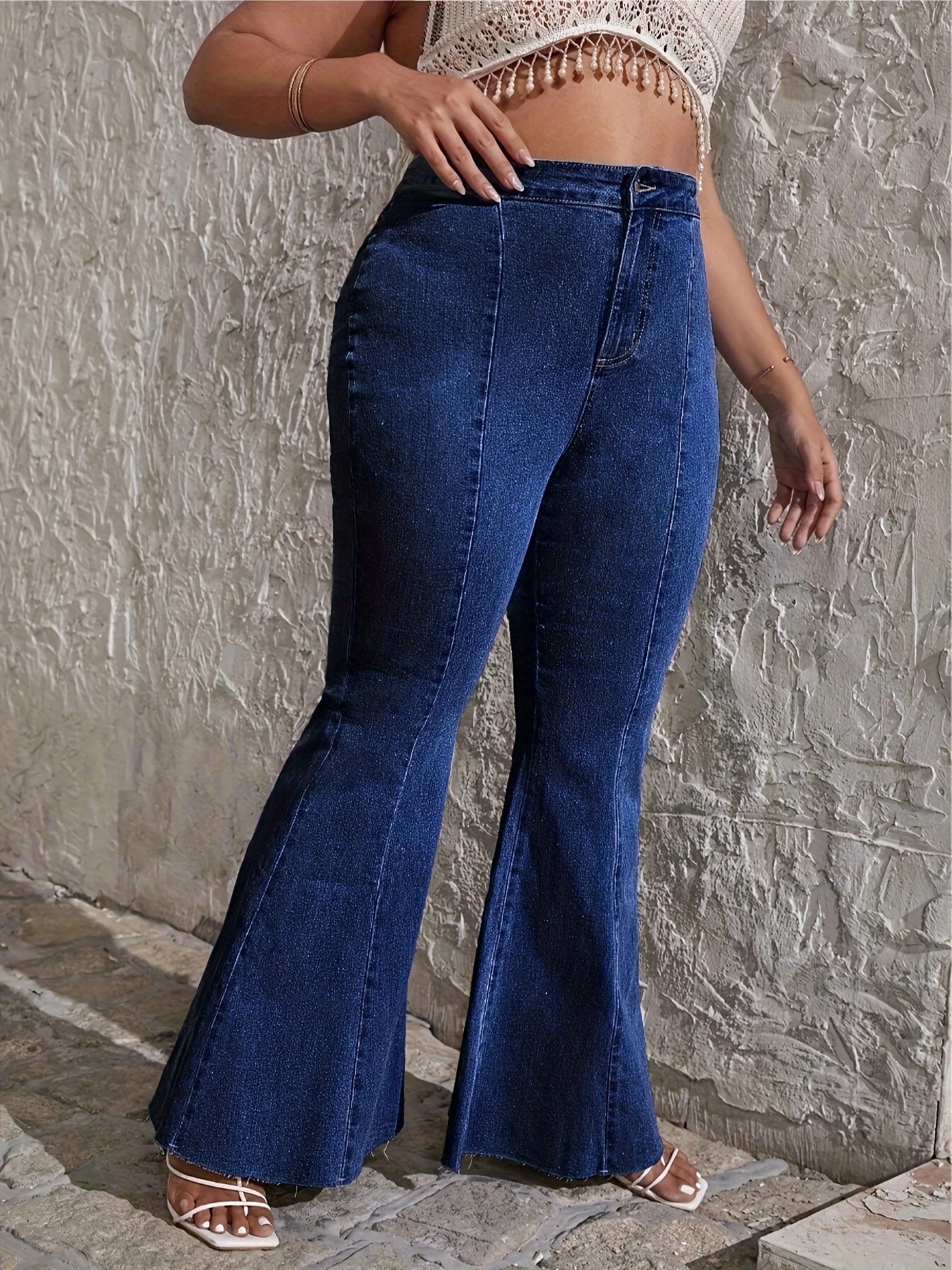 High Rise Flared Leg Jeans