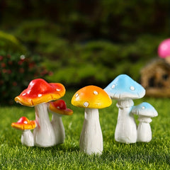 3pcs Mushrooms Micro Landscape Decorations DIY Sand Table Creations
