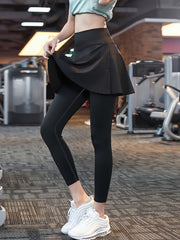 High Waist Women's Activewear Skirt with Leggings for Running Tennis Yoga