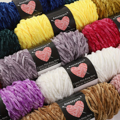 Chenille Yarn Polyester Velvet Hand Knitting Thread 95g