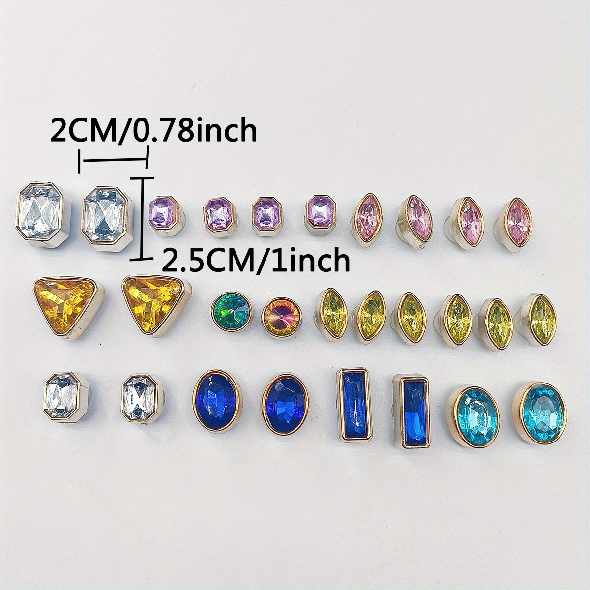 Colorful Rhinestone Shoe Decoration Set
