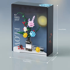 Flower World Building Block Set with Vase Decoration