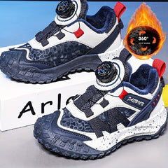 Kids Snow Shoes with Rotating Buckle Plush Lining