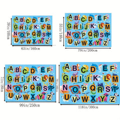 Educational Play Mat for Kids ABC Numbers Animals Non Slip Machine Washable