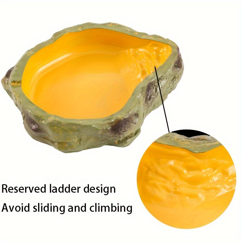 Resin Rock Dish for Reptile and Amphibian Feeding