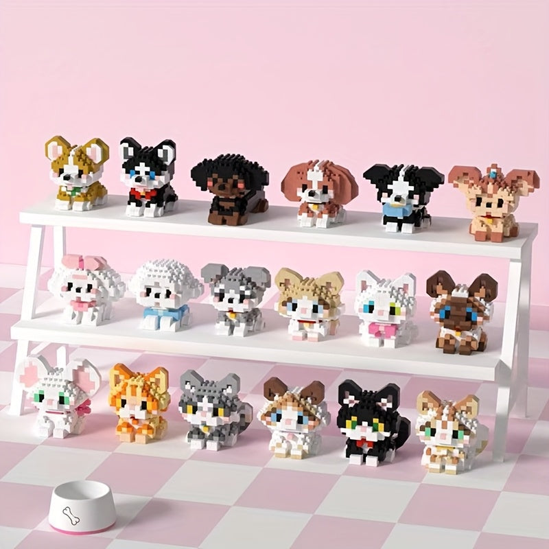 4040 Cat & Dog Building Blocks Set, AB Materials, Furniture Decoration