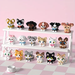 4040 Cat & Dog Building Blocks Set, AB Materials, Furniture Decoration