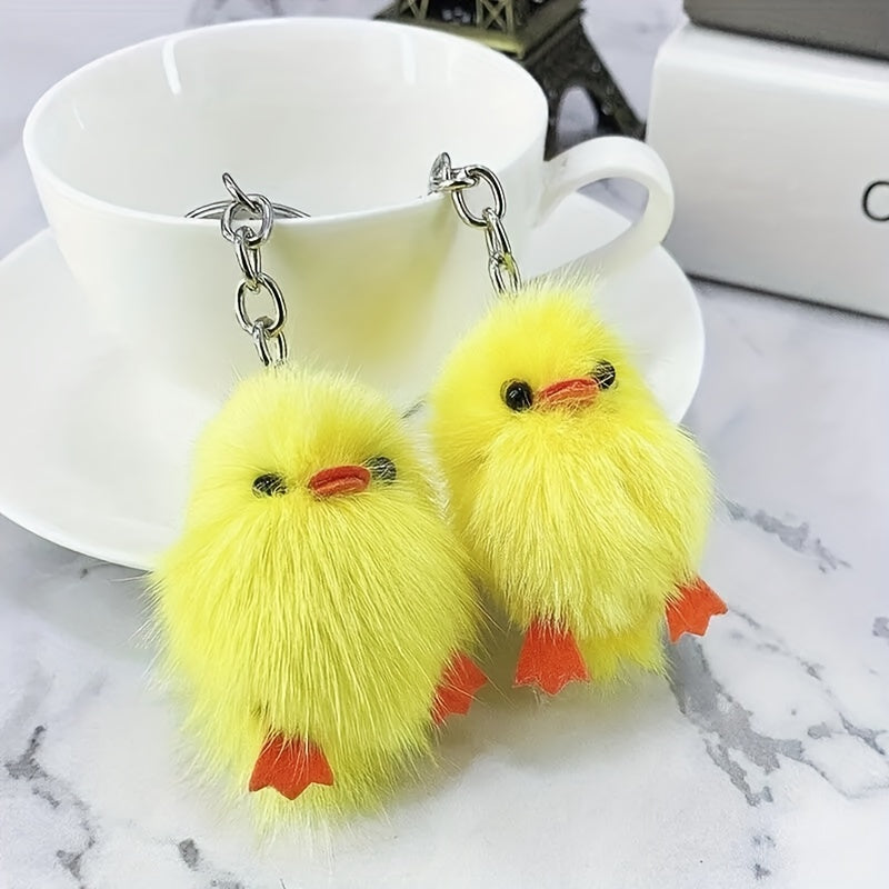 2pcs Little Duck Plush Key Chain Perfect Accessories Pendant