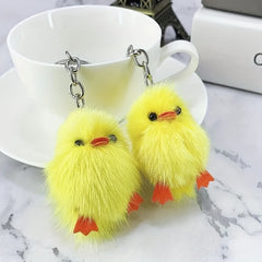 2pcs Little Duck Plush Key Chain Perfect Accessories Pendant
