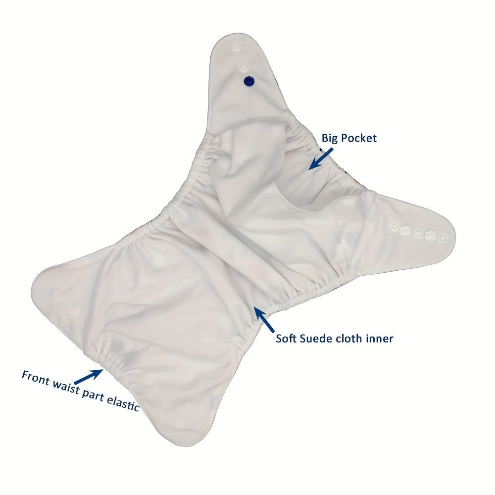 Feather Print Baby Training Pants with Three Layer Microfiber Pad