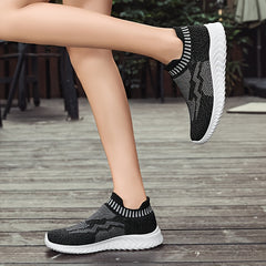 Women's Knit Breathable Socks Slip-On Sneakers